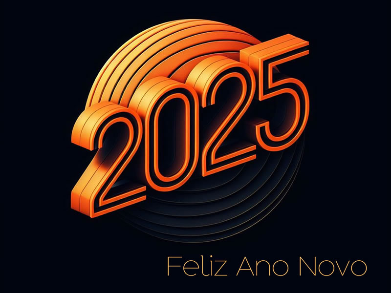 2023 imagem na cor laranja 3D